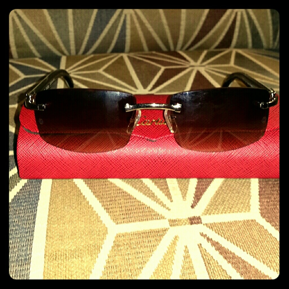 Cartier white buffs suglasses