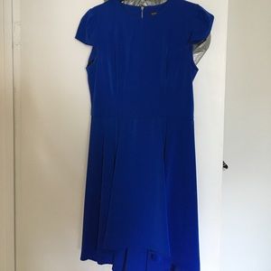 Blue cap sleeve dress