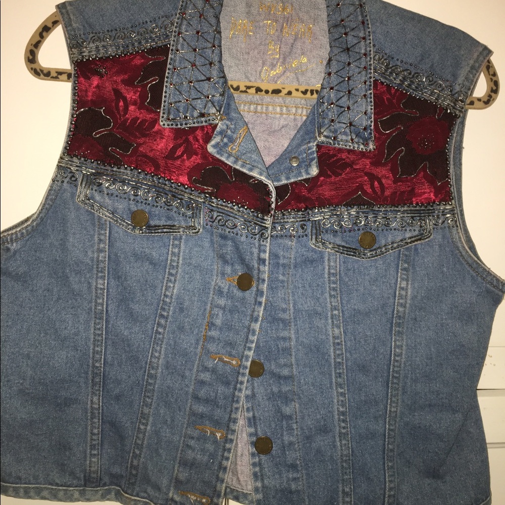 Vintage Jean vest small medium