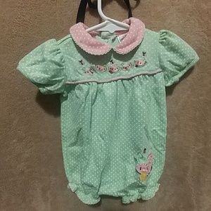 Light Green Polka Dot Watermelon Bubble Suit