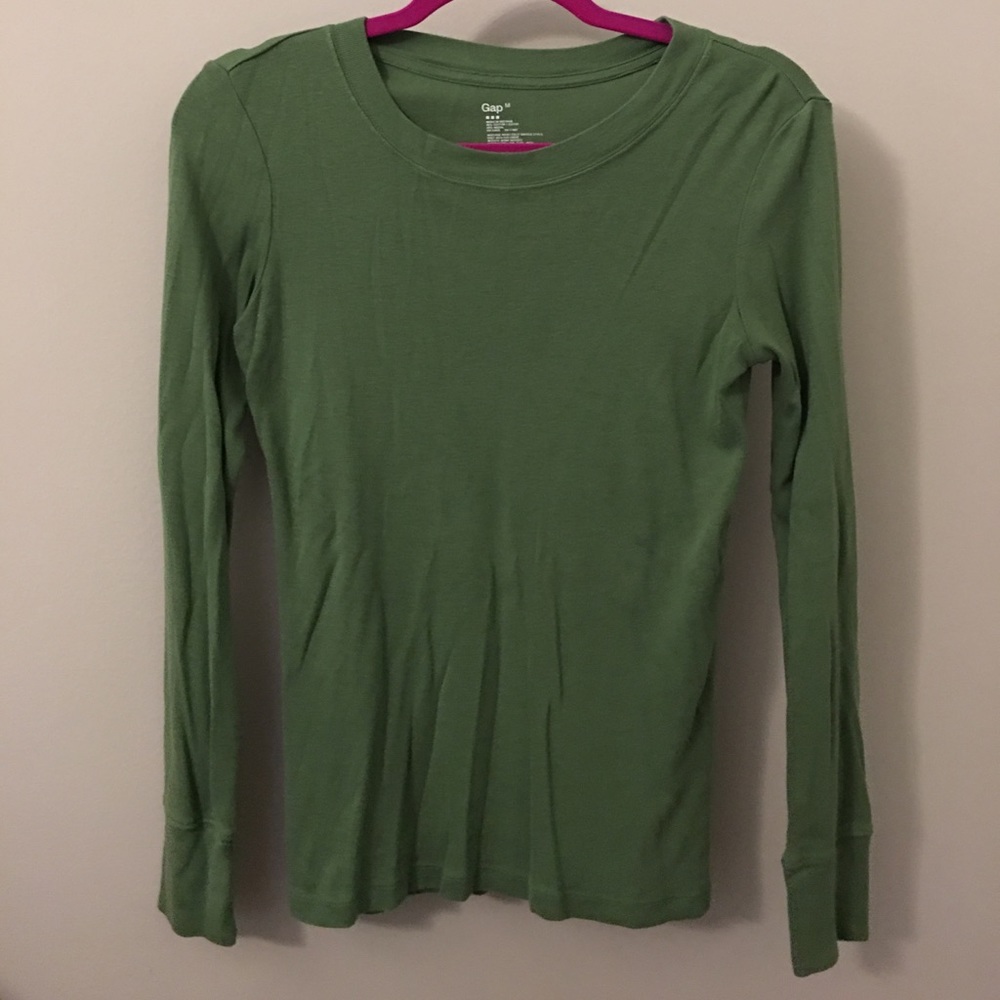 Green long sleeve tee from Gap