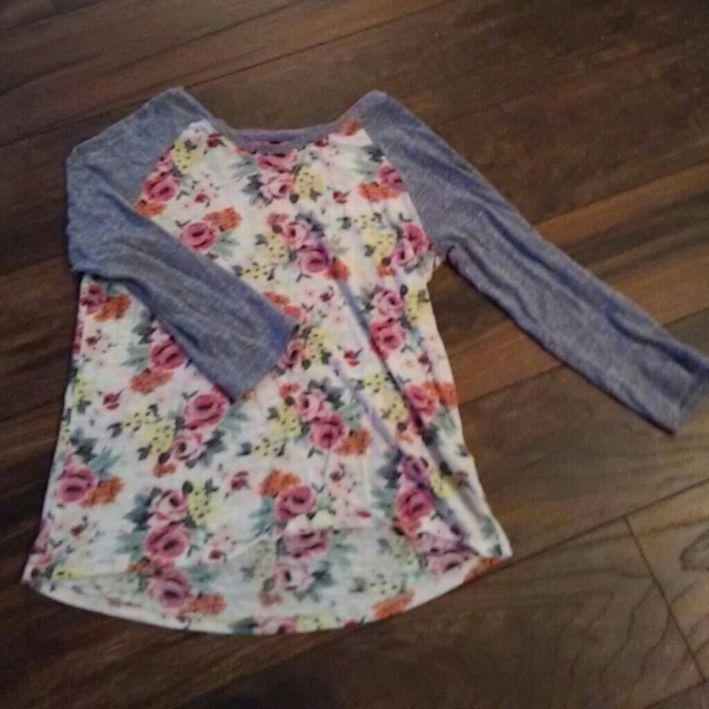Floral Baseball Tee-shirt