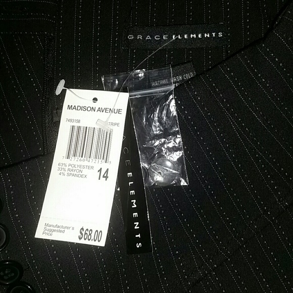 GRACE ELEMENTS Peplum Striped Chic Pencil Skirt - Picture 6 of 7