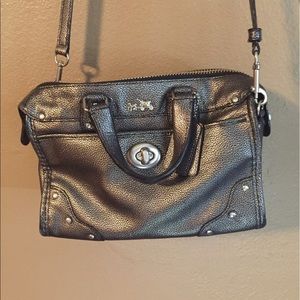 Gun metal grey coach purse