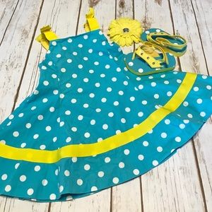Girl's 6-12 Months Gymboree Dress and Flip Flops!