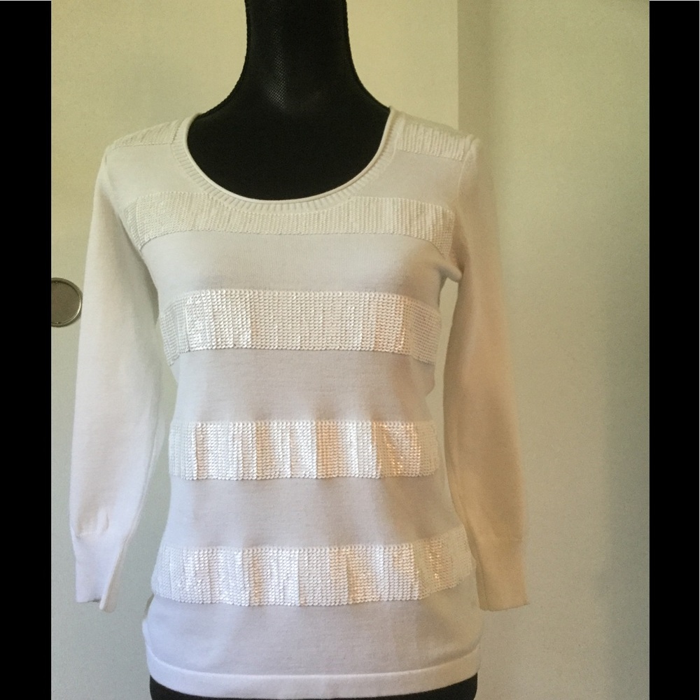 Karen Millen White Long Sleeve Top
