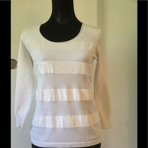Karen Millen White Long Sleeve Top