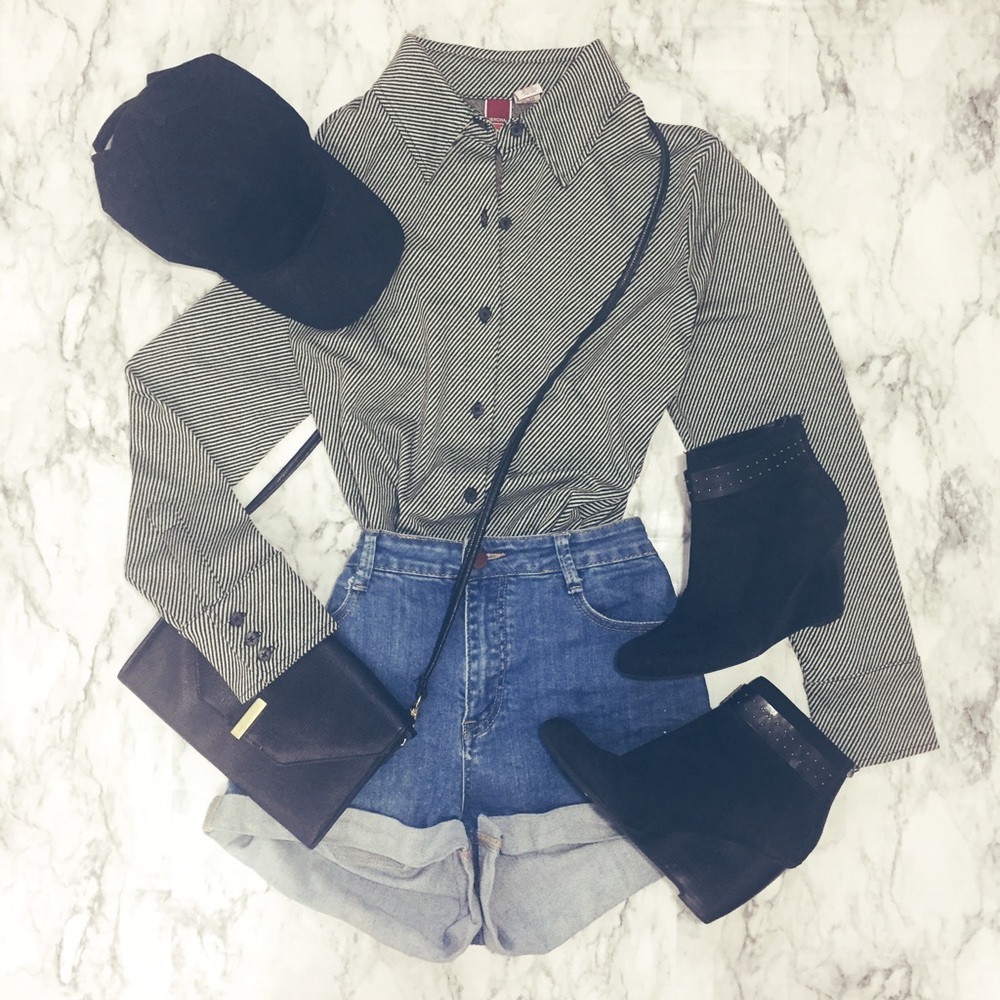 Long Sleeve Button Down Striped Shirt