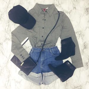 Long Sleeve Button Down Striped Shirt