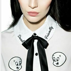 Lazy oaf x Casper button up long shirt S/M