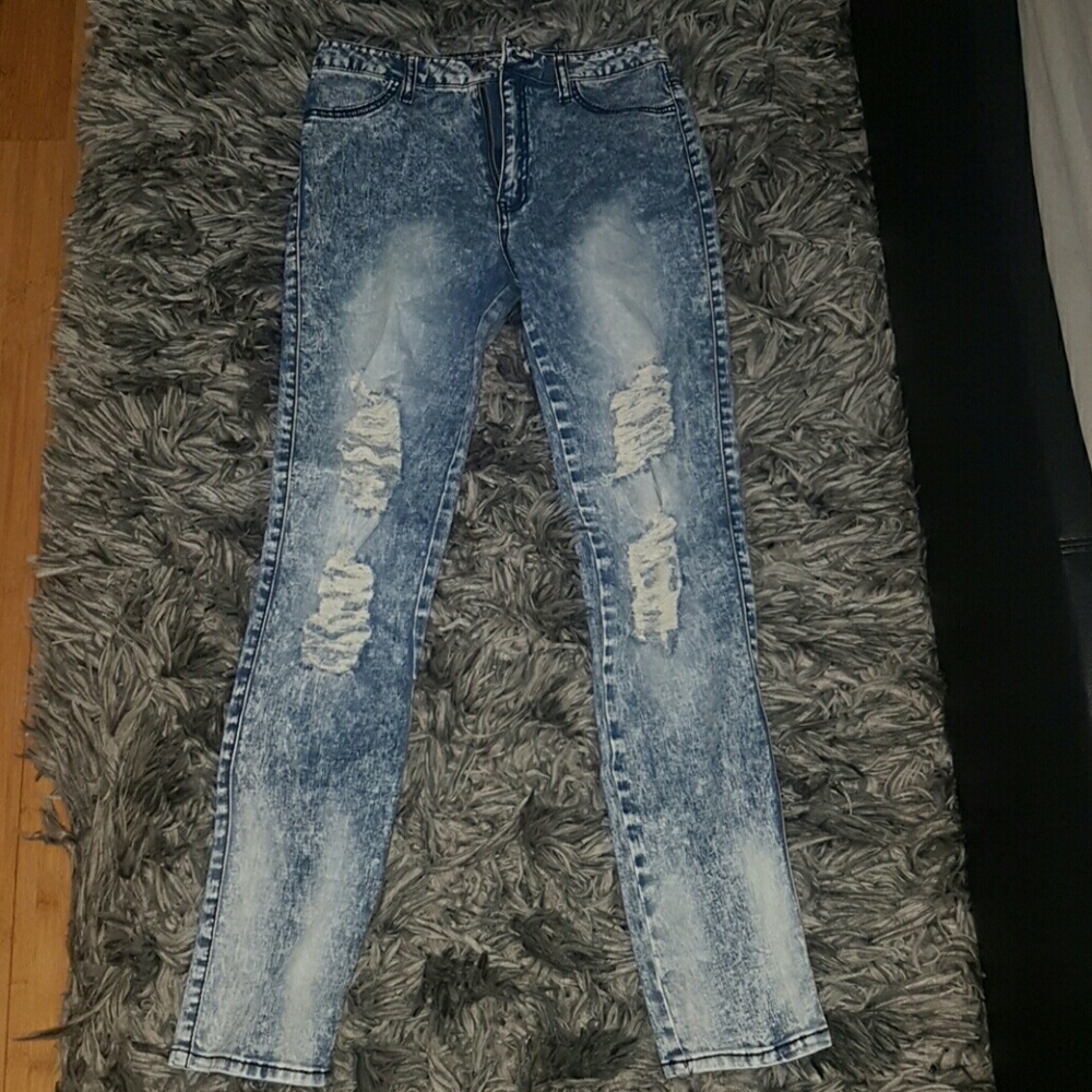 Distressed jeans