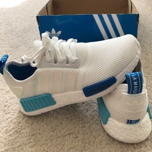 NMD R1 Runner Sao Pao White and blue US size 6 1/2