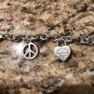 Tiffany Charm Bracelet with Peace Sign