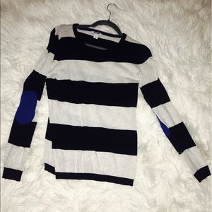 Black & White Knit Long Sleeve Sweater
