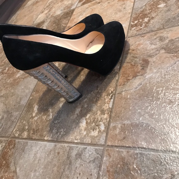 Silver leaf heel Christian Louboutin