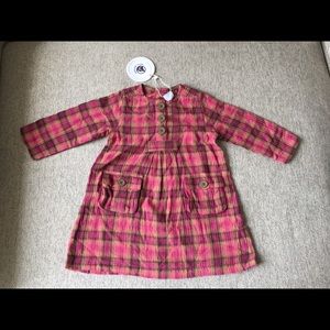 Petit Bateau plaid dress 12 months