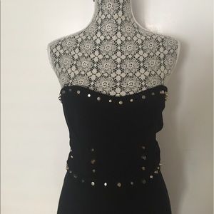 ABS studded long night gown/cocktail dress