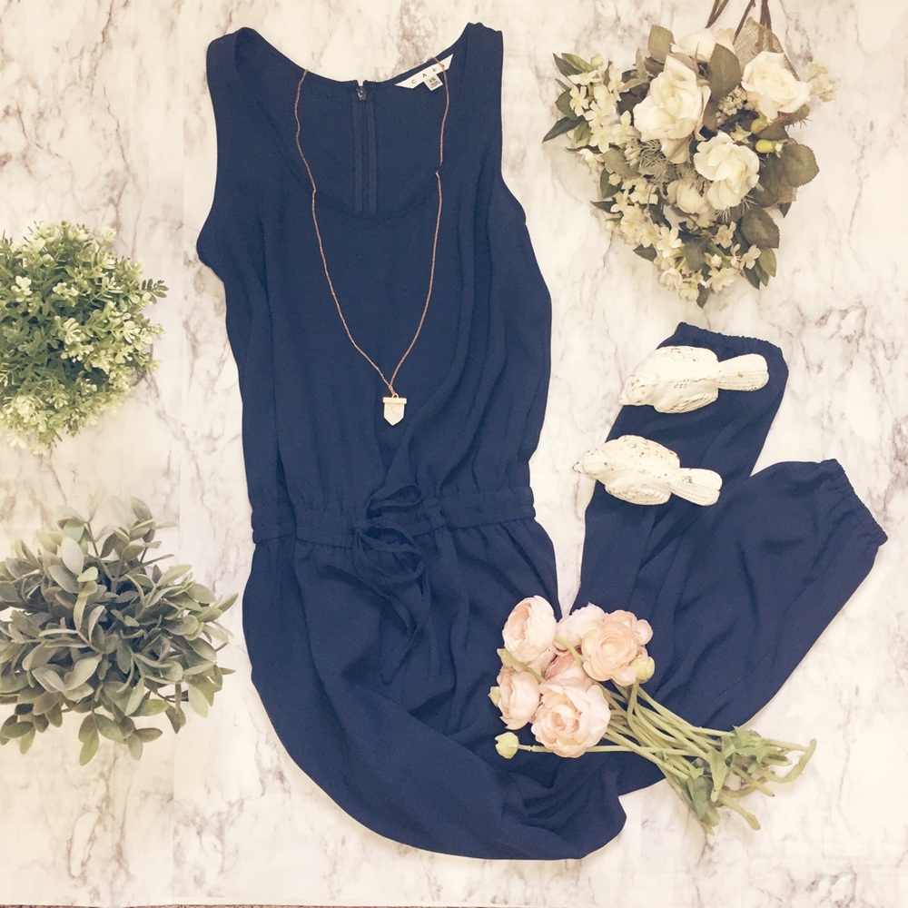 CAbi Navy Blue Cute Sleeveless Jumpsuit