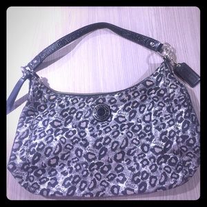 Black Leopard COACH purse