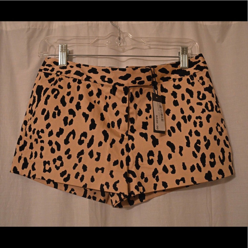 Tibi size 0 cheetah shorts