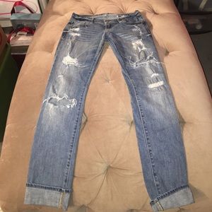 A&F Distressed Jeans