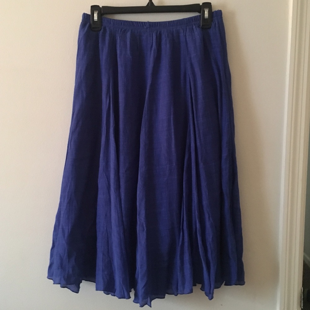 Dress Barn royal blue circle midi skirt