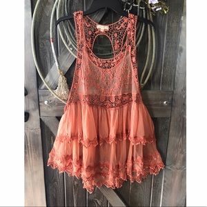 Lace tunic.