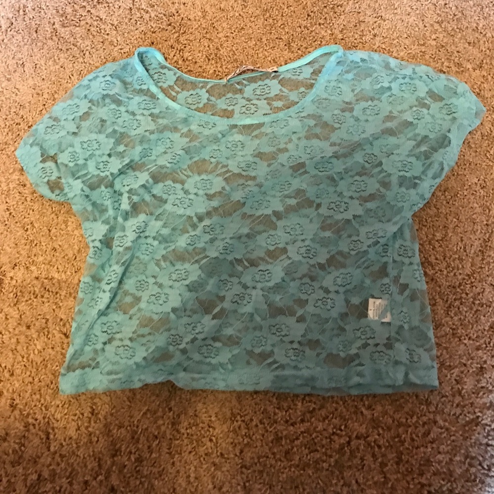 Blue lace shirt