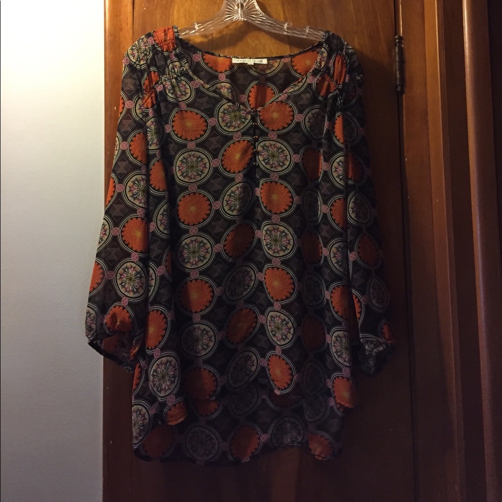 Floral top Daniel Rainn EUC