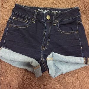 American eagle denim shorts high rise size 2