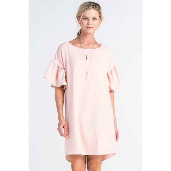 LAST ONE!! Ivory Bell Sleeve Shift Dress - Picture 3 of 3