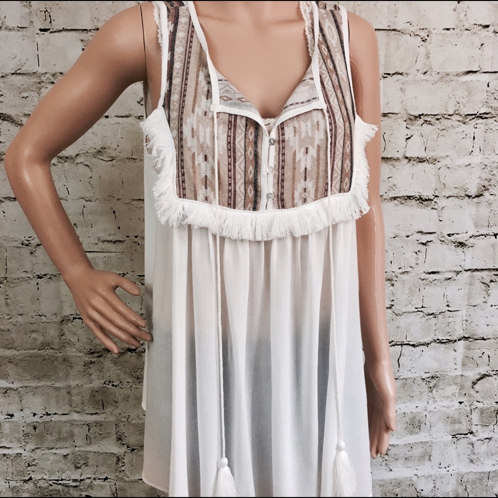 Boho sheath peasant top - Picture 4 of 6