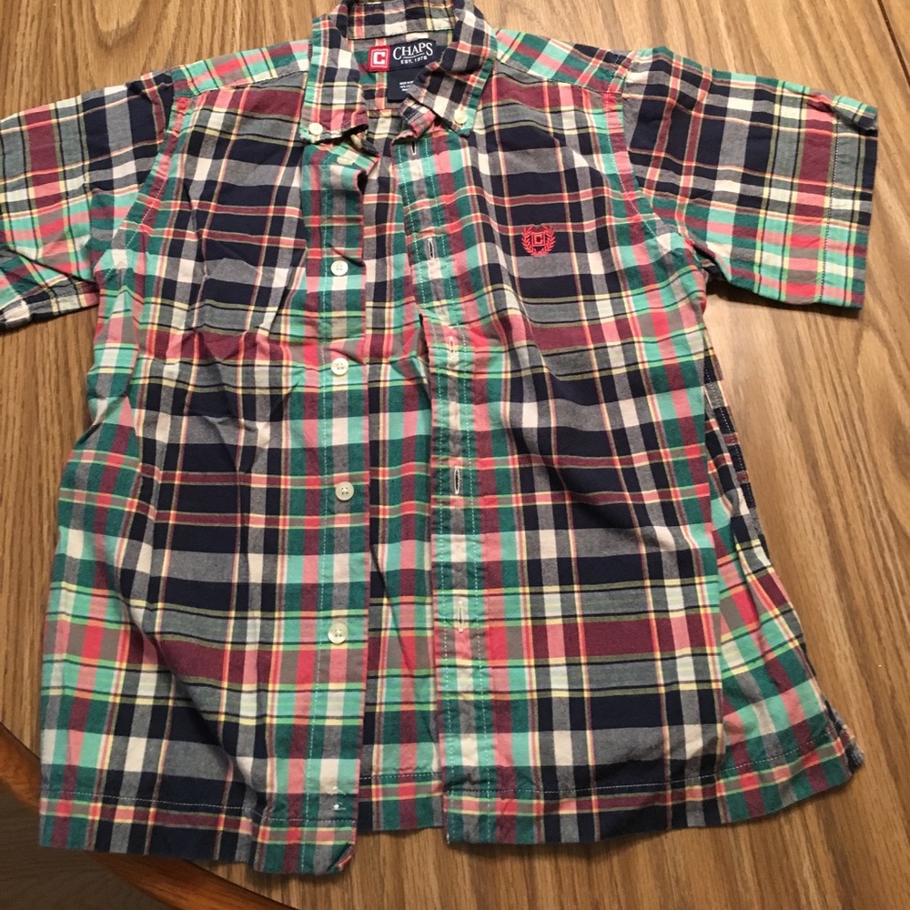 Chaps boys plaid shirt size 7