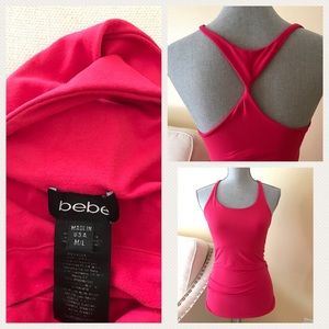 Bebe racer back twist top