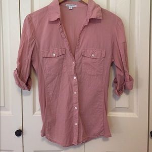 James Perse 3/4 Blush Pink Button Down