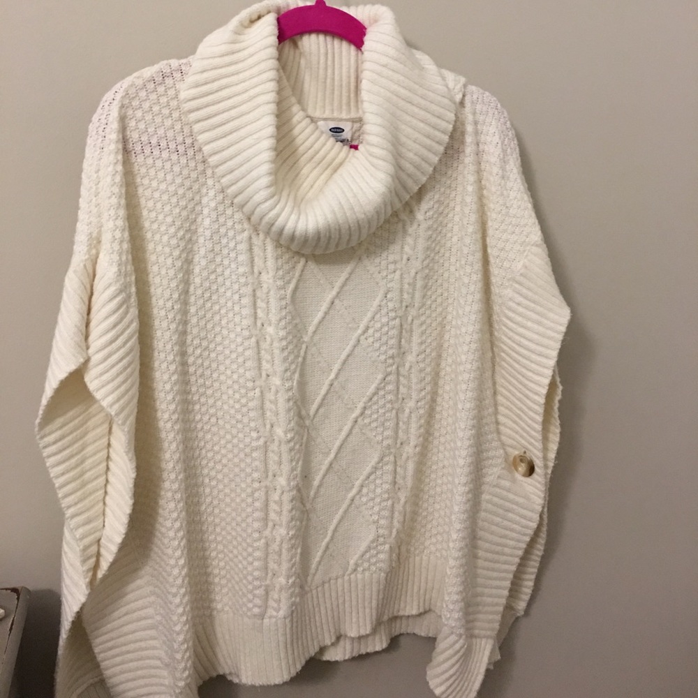 Cream poncho from Old Navy