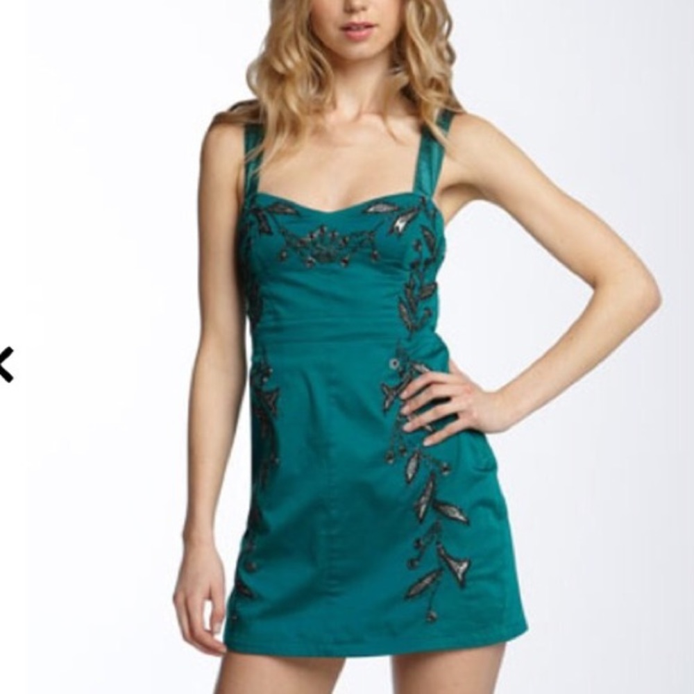 Free people teal dress