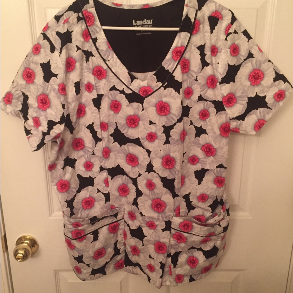 Plus size scrub top