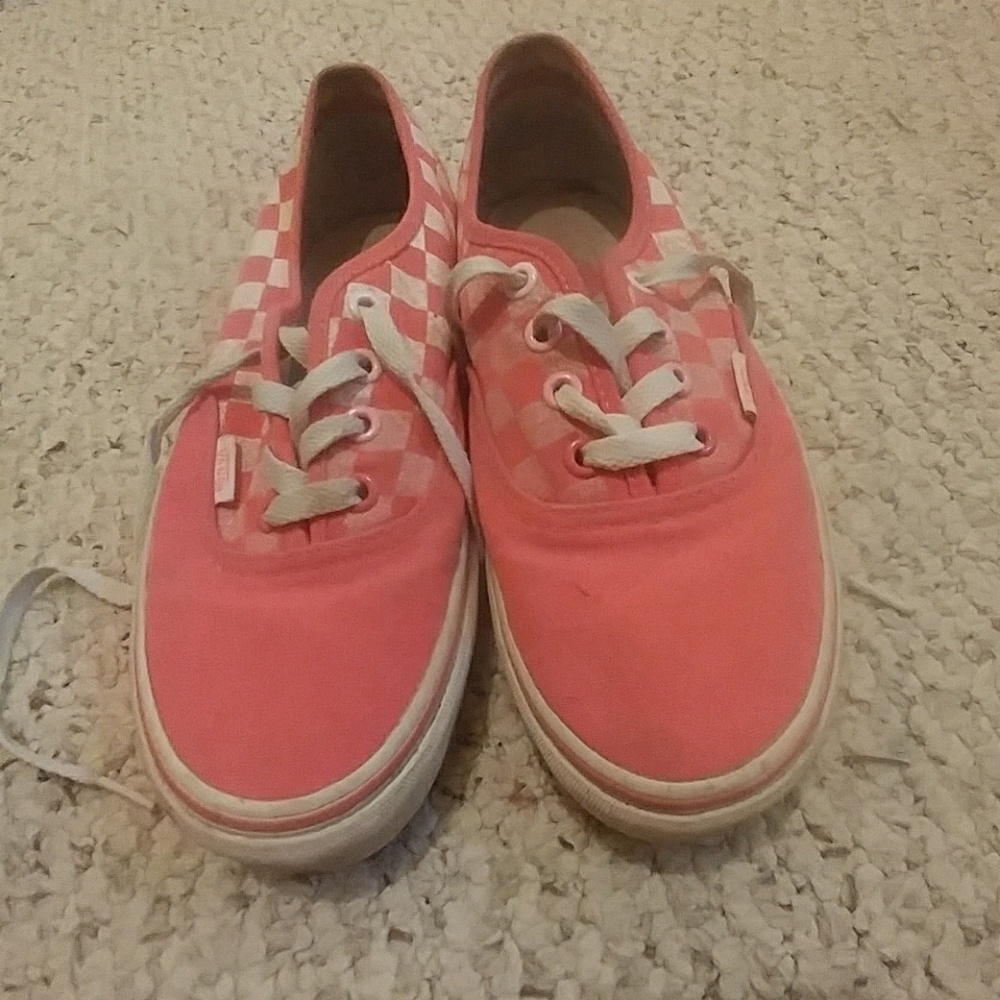 Pink checkered vans