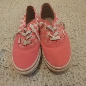 Pink checkered vans