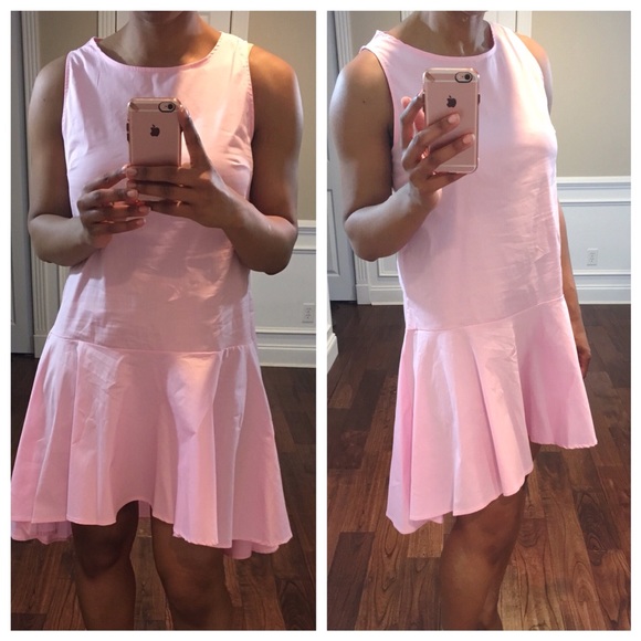 Pink Flare Cotton Dress (S) - Picture 2 of 4