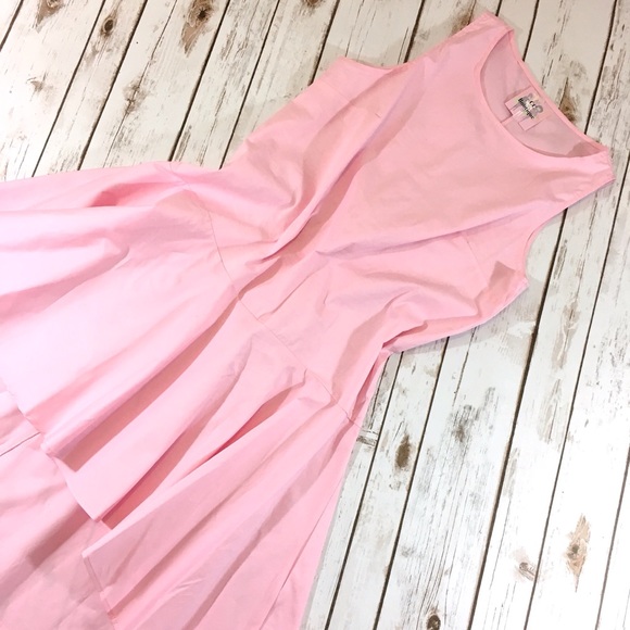 Pink Flare Cotton Dress (S) - Picture 3 of 4