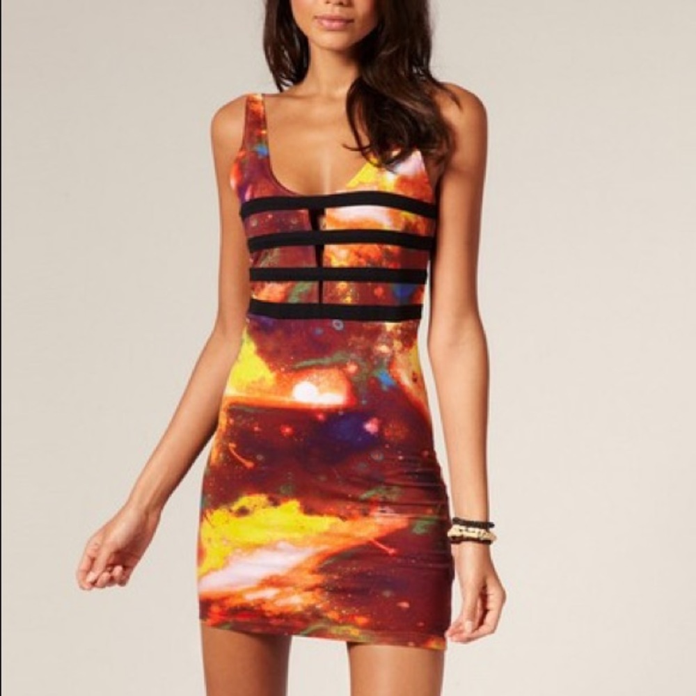 Motel rocks galaxy print dress