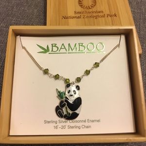 Sterling Silver 16-20" Chain Panda Necklace