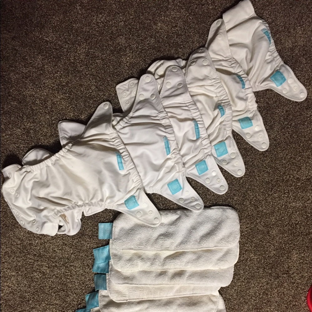 Charlie Banana Cloth diapers-6 covers/12 inserts