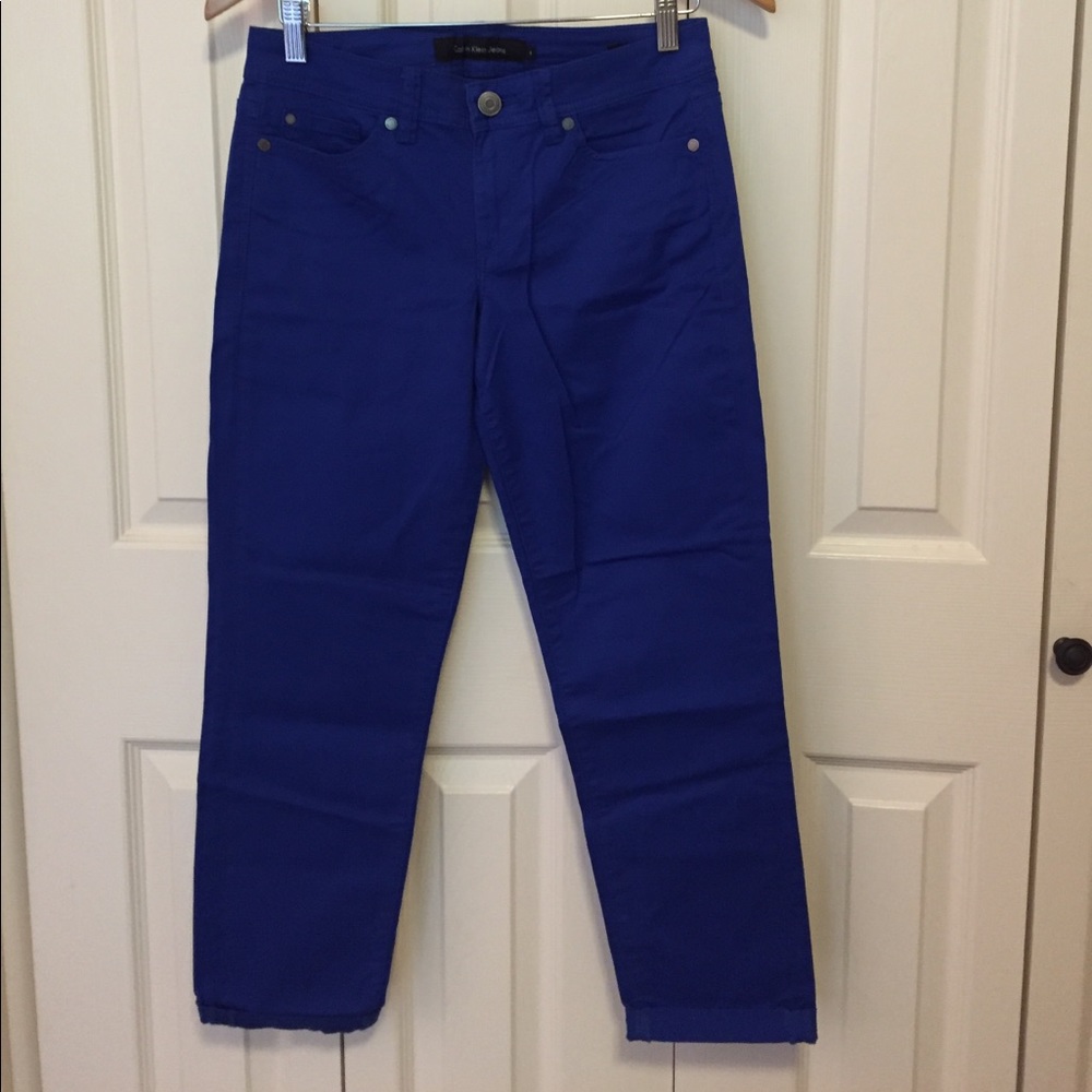 Calvin Klein Jeans Blue Skinny Crop Pants