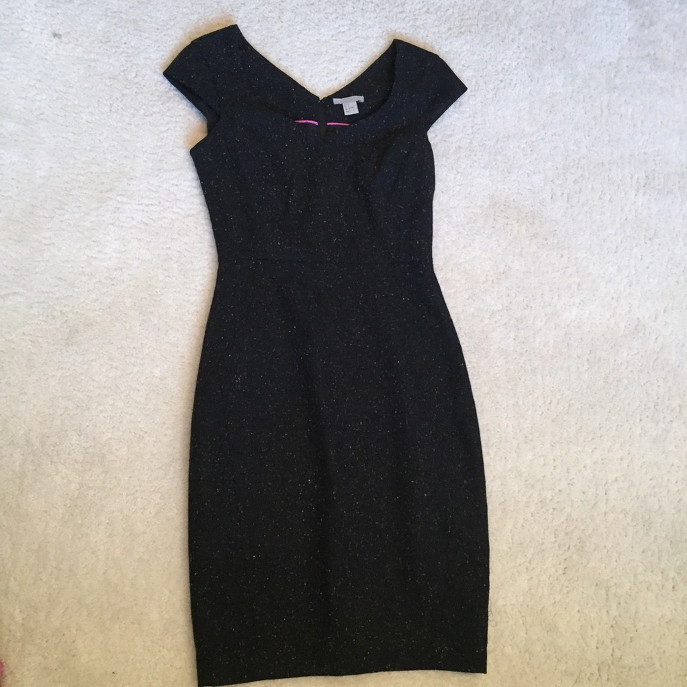 H&M dark grey/black + colorful specks dress