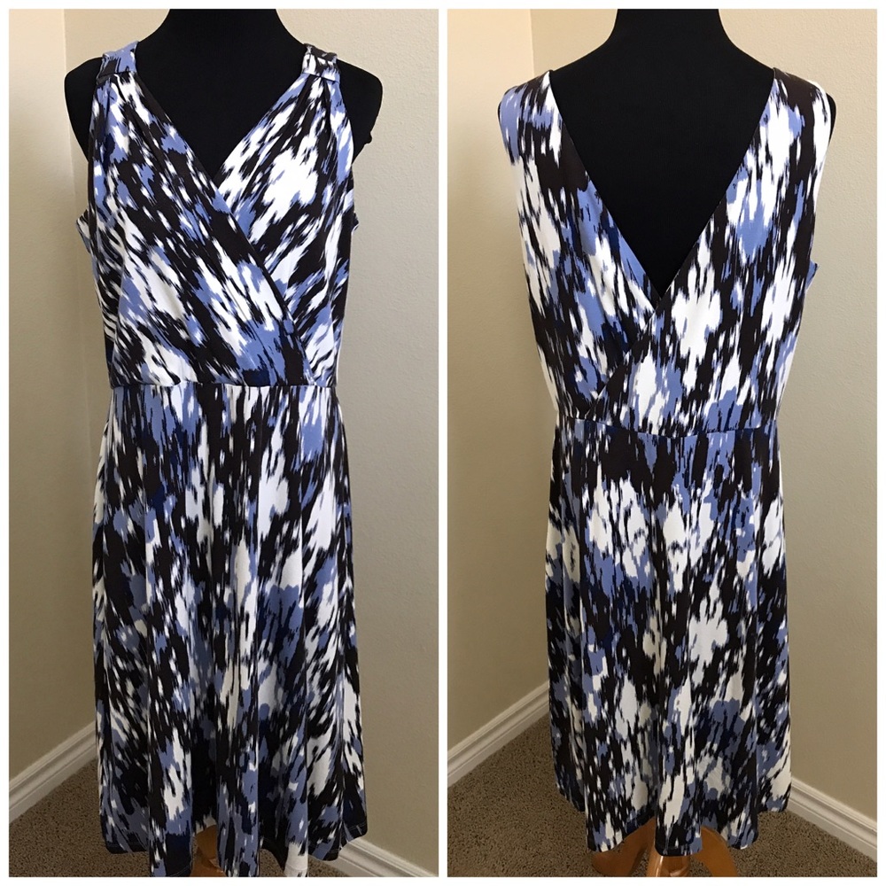 Ann Taylor Surplice Print Dress
