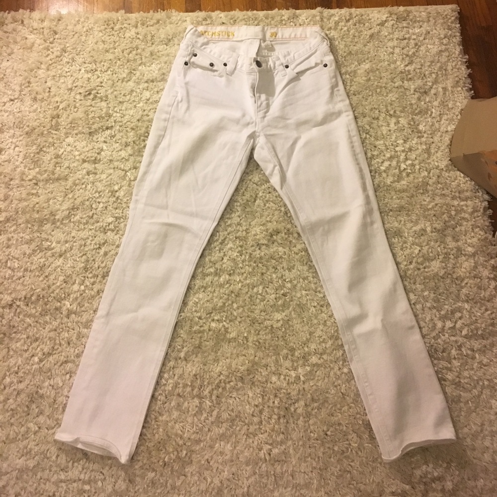 white J crew matchstick jeans size 30