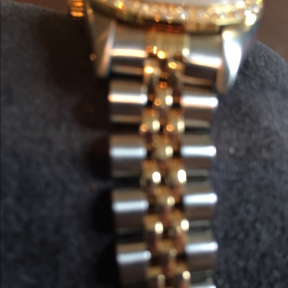 Rolex Dayjust 2 tone 1 by diamond bezel watch - Picture 3 of 4